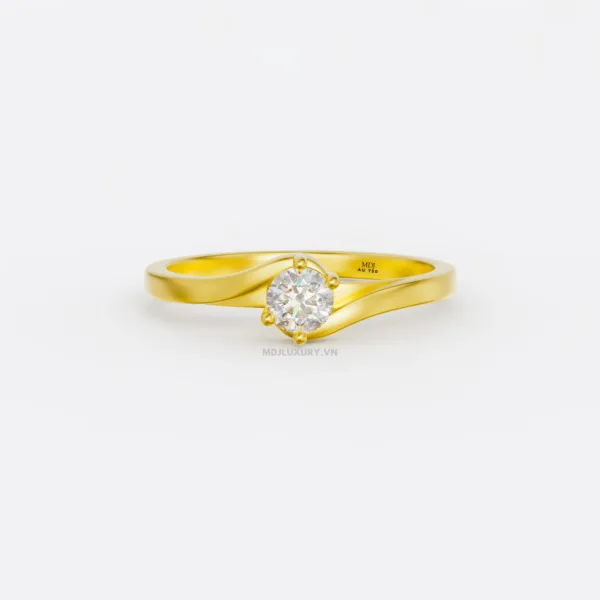 Nhẫn Đính Hôn Vàng Trắng 18k NNU261