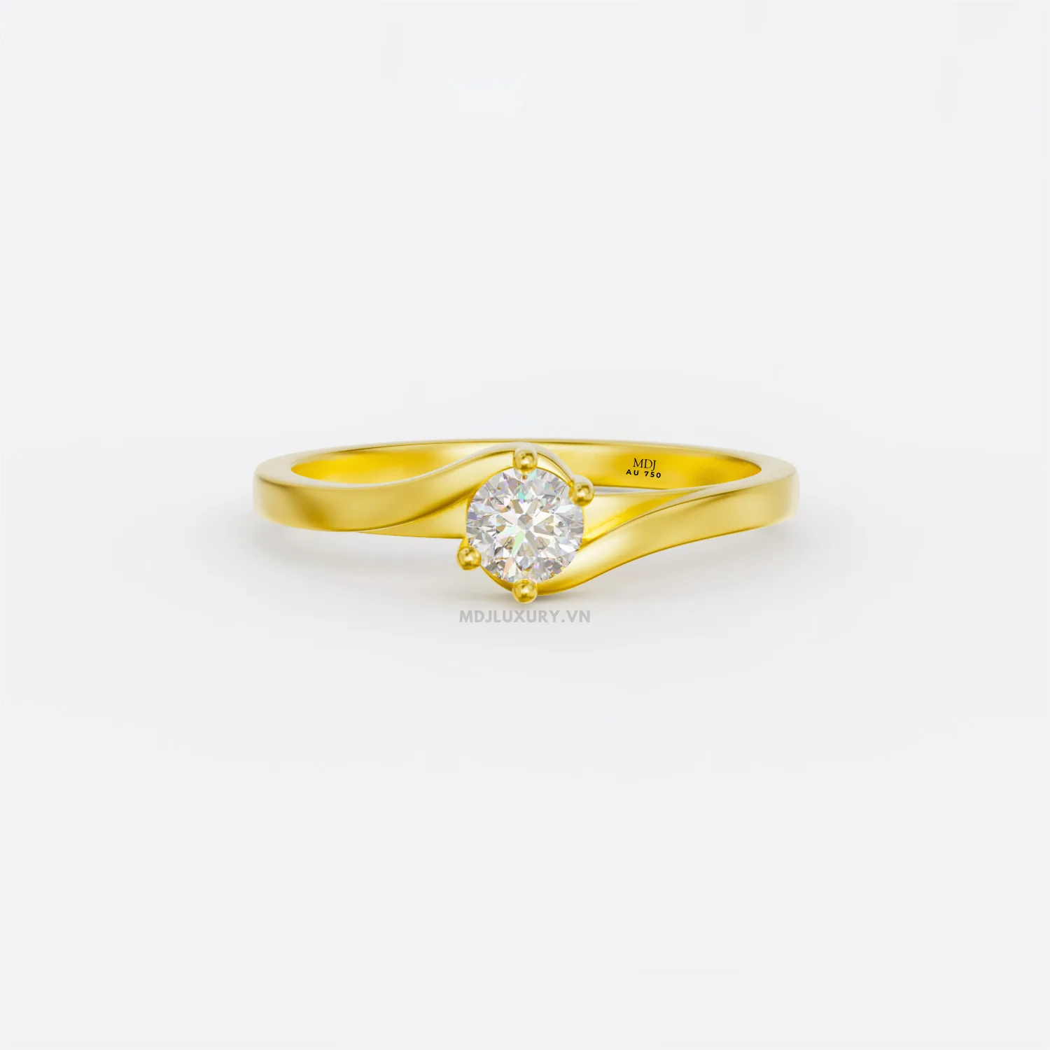 Nhẫn Đính Hôn Vàng Trắng 18k NNU261