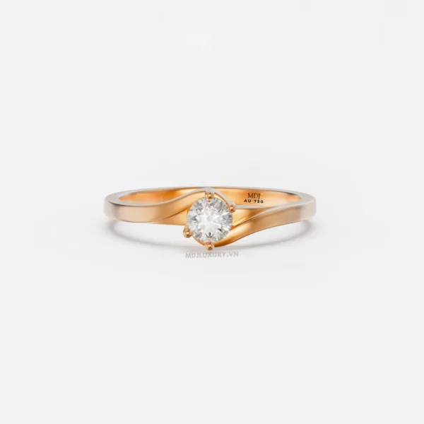 Nhẫn Đính Hôn Vàng Trắng 18k NNU261