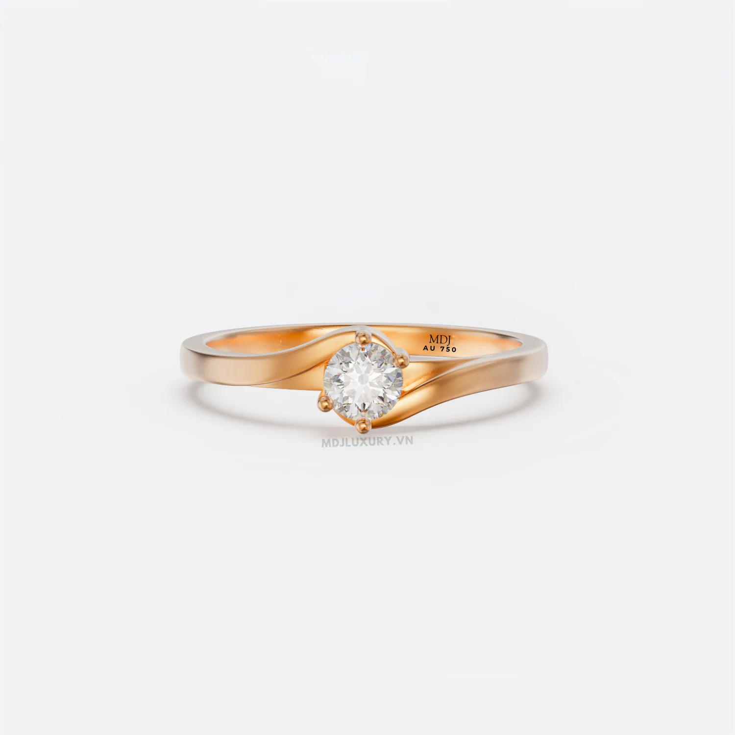Nhẫn Đính Hôn Vàng Trắng 18k NNU261