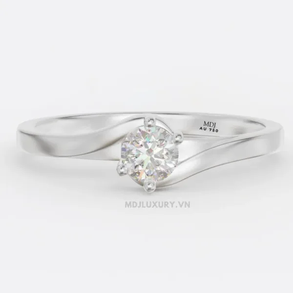 Nhẫn Đính Hôn Vàng Trắng 18k NNU261