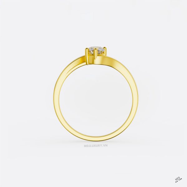 Nhẫn Đính Hôn Vàng Trắng 18k NNU261