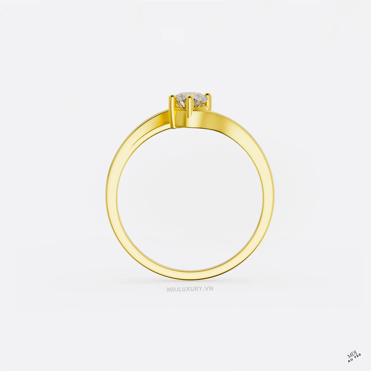 Nhẫn Đính Hôn Vàng Trắng 18k NNU261