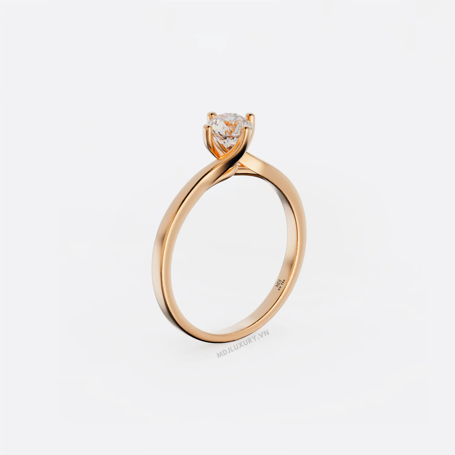 Nhẫn Đính Hôn Cổ Điển Vàng 14K NNU262