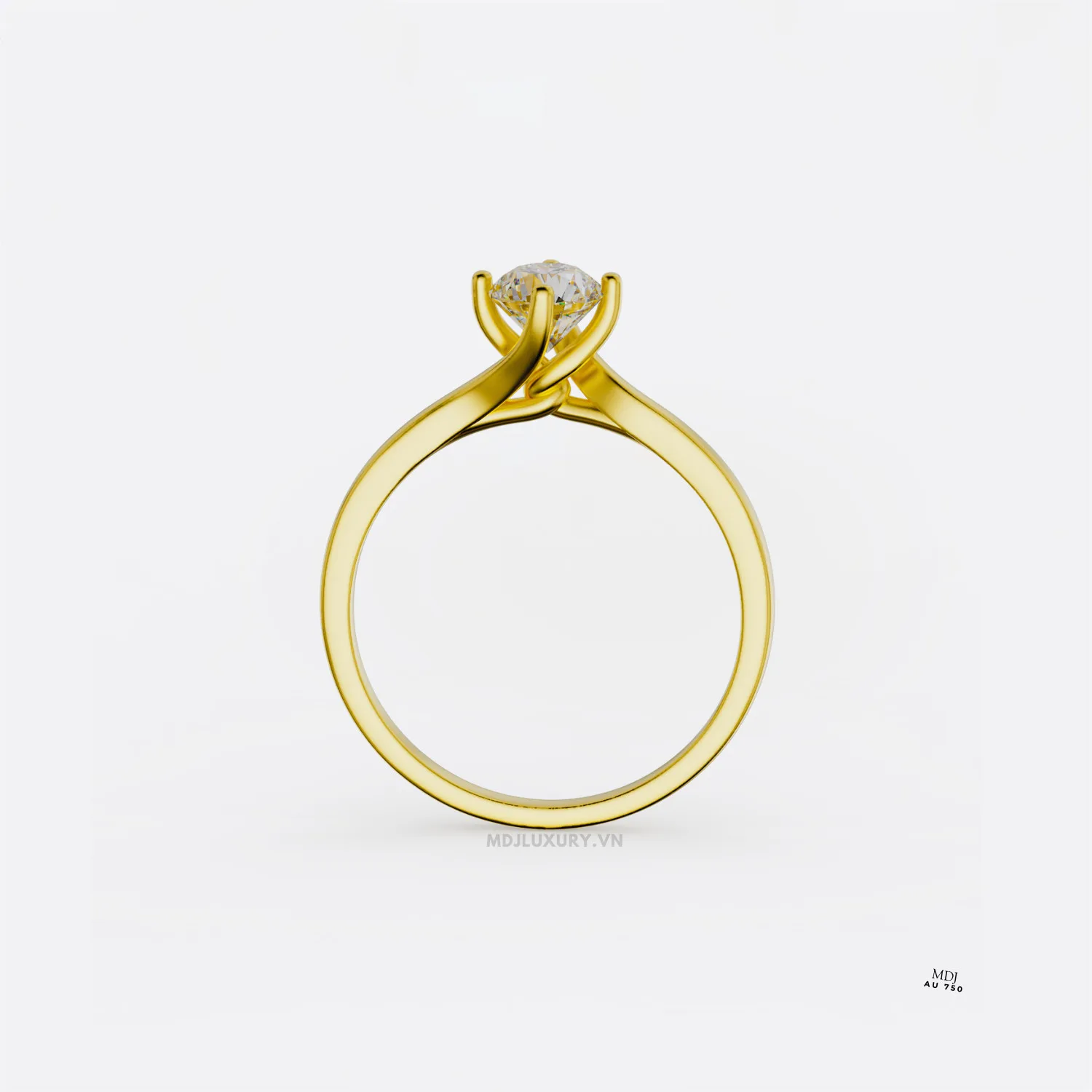 Nhẫn Đính Hôn Cổ Điển Vàng 14K NNU262