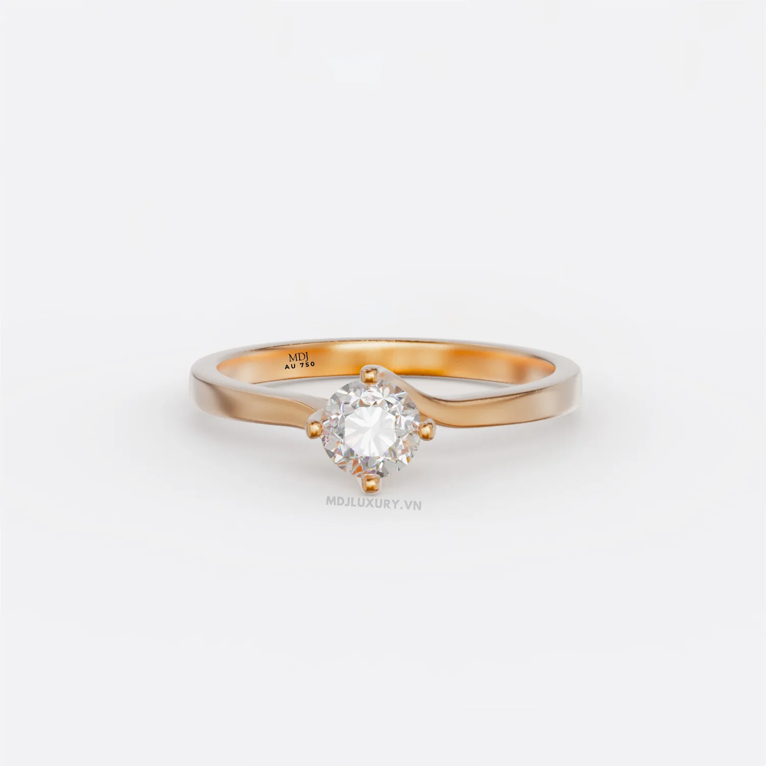 Nhẫn Đính Hôn Cổ Điển Vàng 14K NNU262