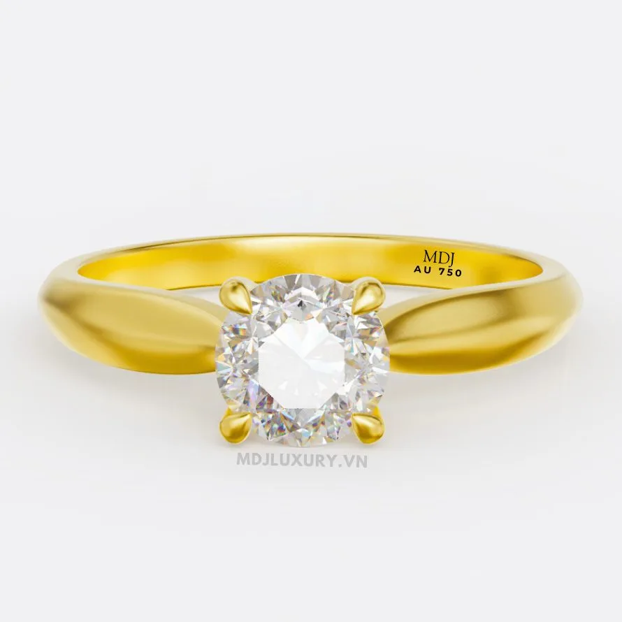 Nhẫn Đính Hôn Cổ Điển Vàng 14K NNU263