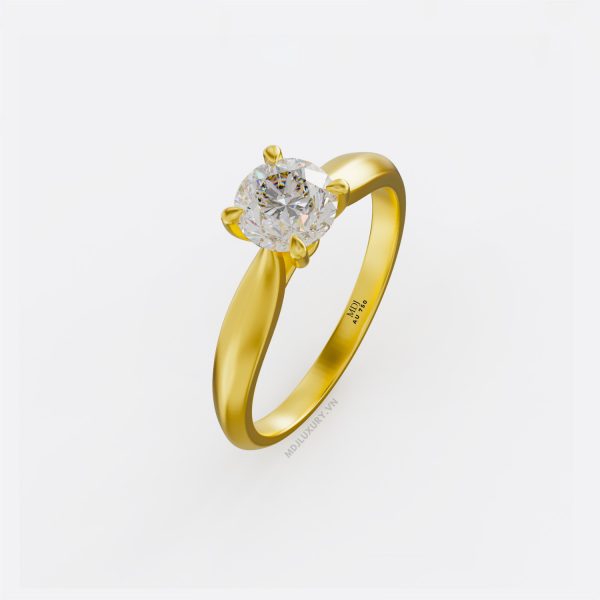 Nhẫn Đính Hôn Cổ Điển Vàng 14K NNU263