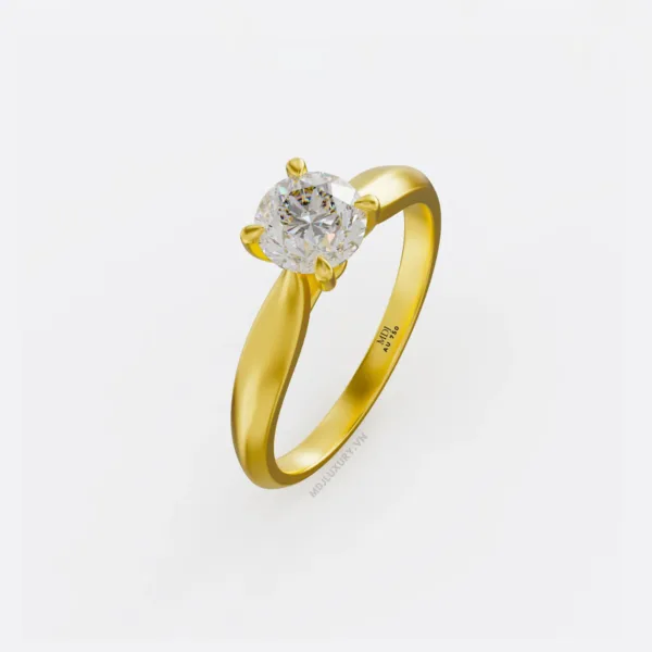 Nhẫn Đính Hôn Cổ Điển Vàng 14K NNU263