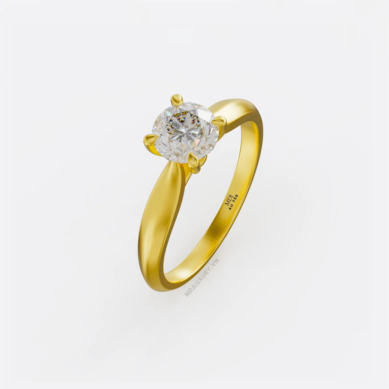 Nhẫn Đính Hôn Cổ Điển Vàng 14K NNU263