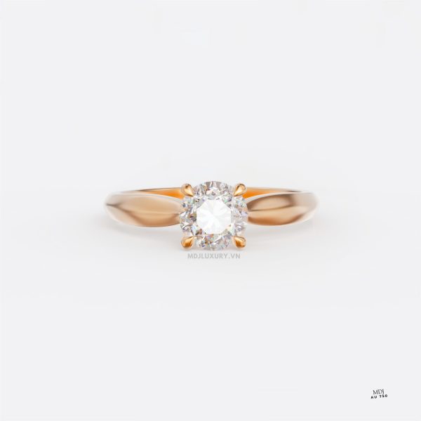Nhẫn Đính Hôn Cổ Điển Vàng 14K NNU263