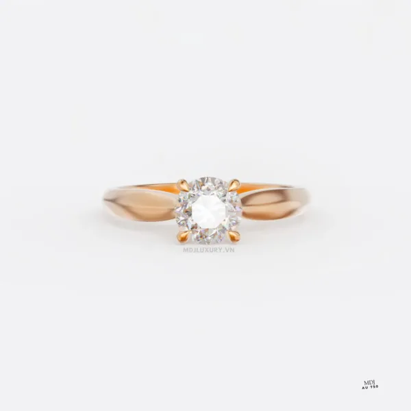 Nhẫn Đính Hôn Cổ Điển Vàng 14K NNU263