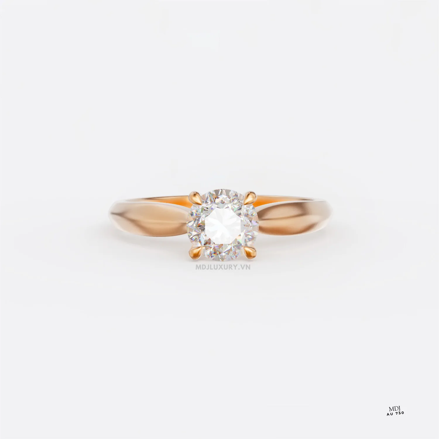 Nhẫn Đính Hôn Cổ Điển Vàng 14K NNU263