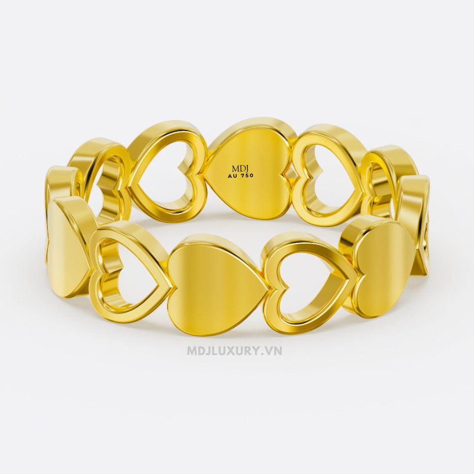 Nhẫn Cầu Hôn Trái Tim Vàng tây MDJ NNU60