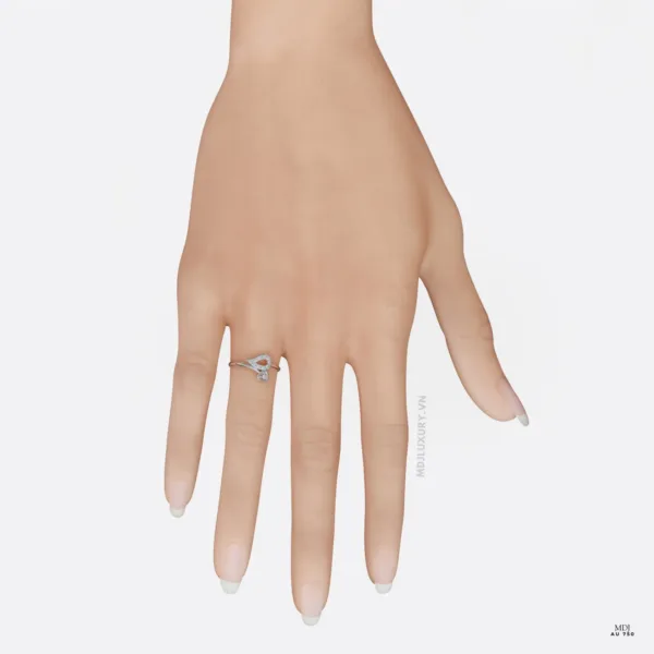 Nhẫn Đính Hôn Trái tim vàng tây 18K NNU265