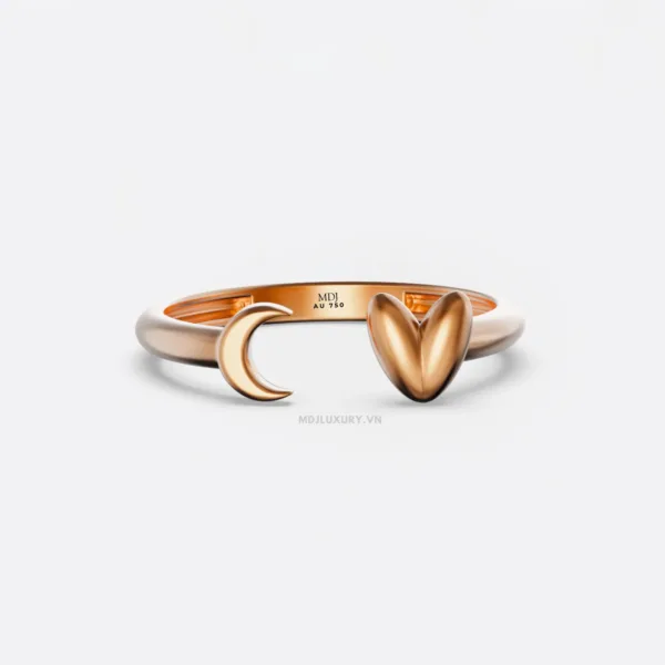 Nhẫn Đính Hôn Crescent Moon & Heart 18K NNU267