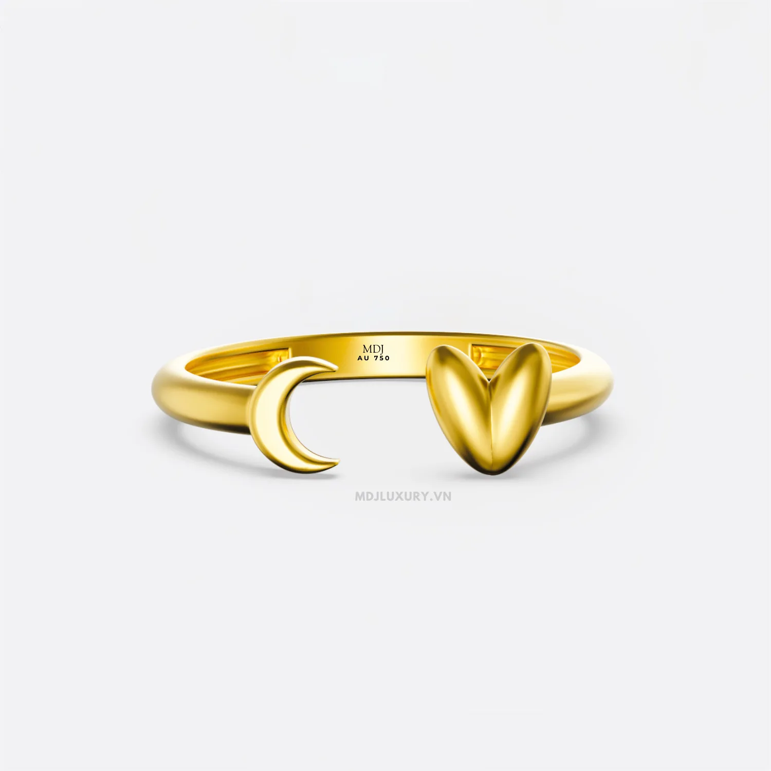 Nhẫn Đính Hôn Crescent Moon & Heart 18K NNU267