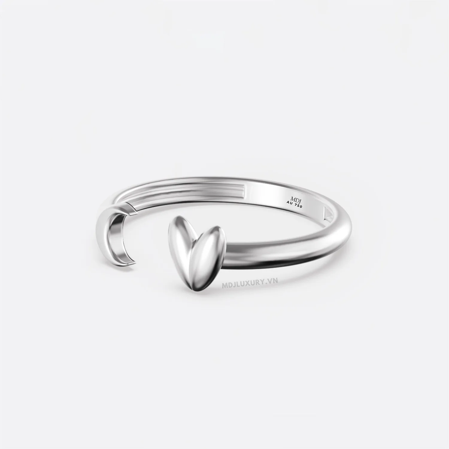 Nhẫn Đính Hôn Crescent Moon & Heart 18K NNU267