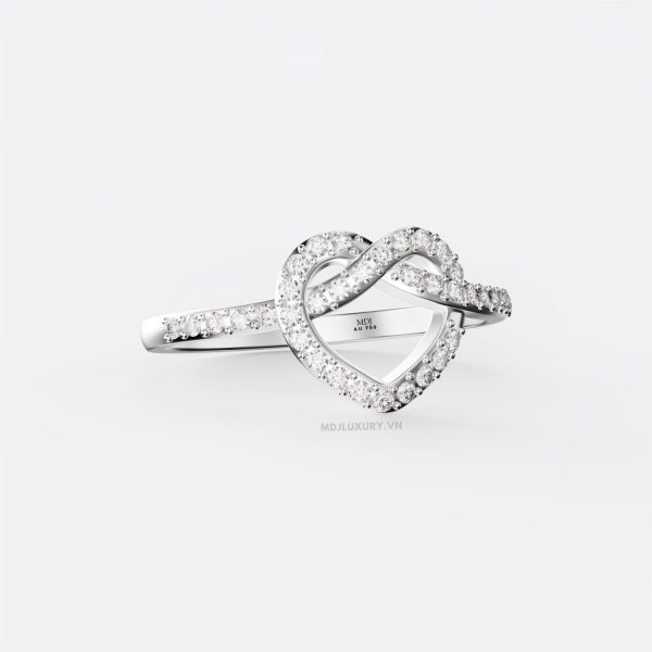 Nhẫn Đính Hôn Trái Tim Kim Cương 18K NNU268