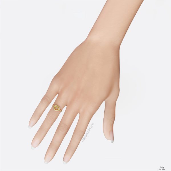 Nhẫn Đính Hôn Trái Tim Kim Cương 18K NNU268