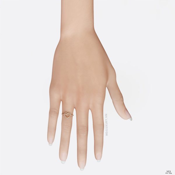 Nhẫn Đính Hôn Trái Tim Kim Cương 18K NNU268