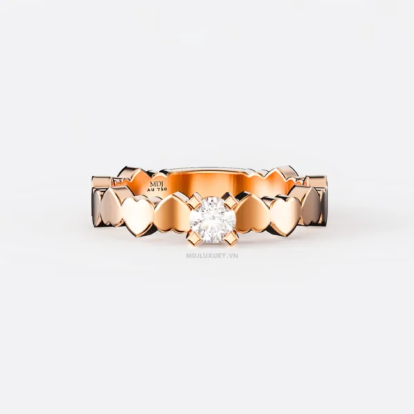 Nhẫn Đính Hôn Trái Tim Kim Cương 18K NNU269