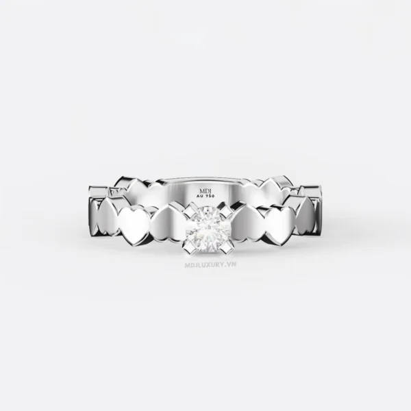 Nhẫn Đính Hôn Trái Tim Kim Cương 18K NNU269