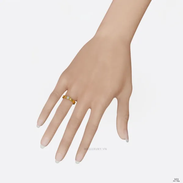 Nhẫn Đính Hôn Trái Tim Kim Cương 18K NNU269