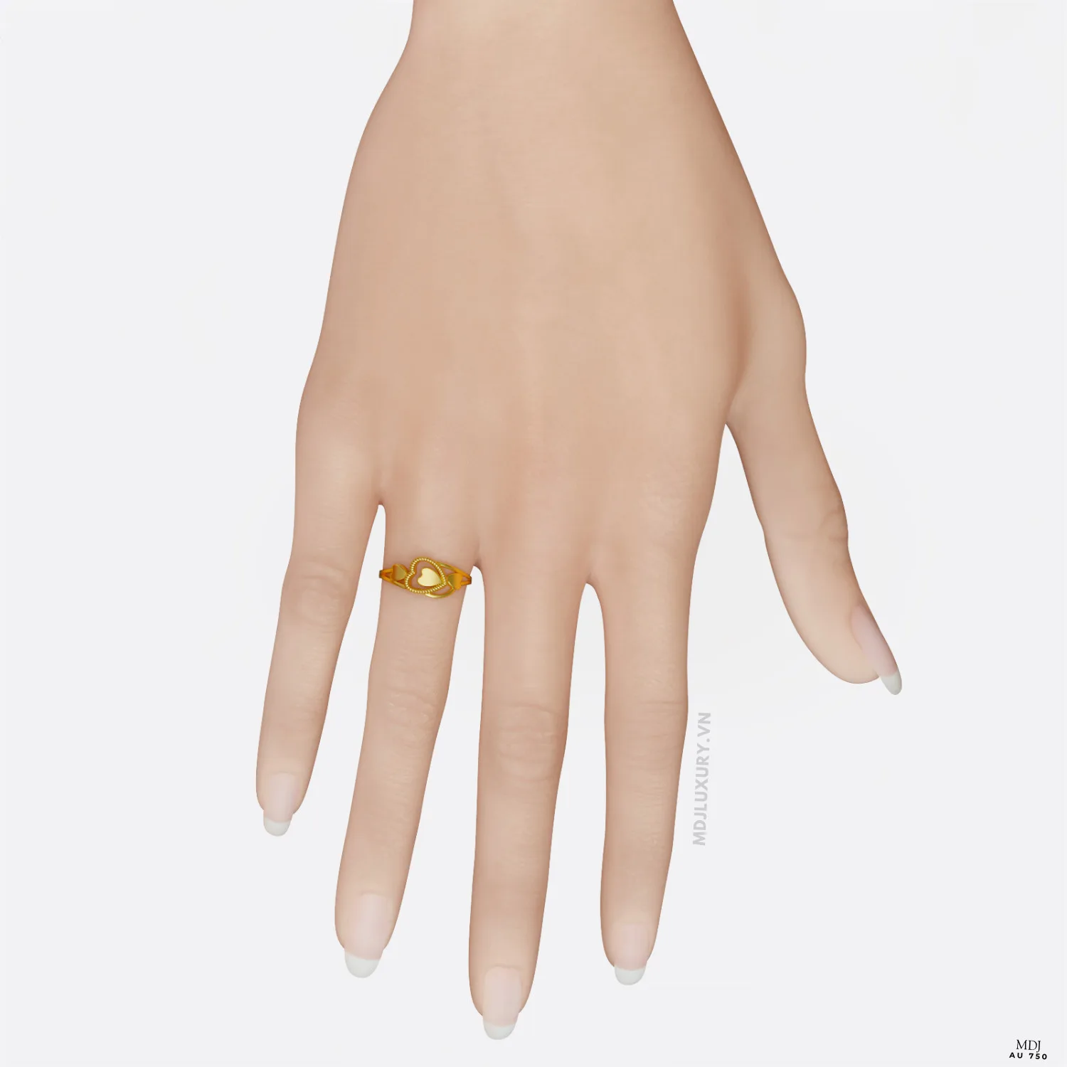 Nhẫn Đính Hôn Trái Tim 14K NNU270