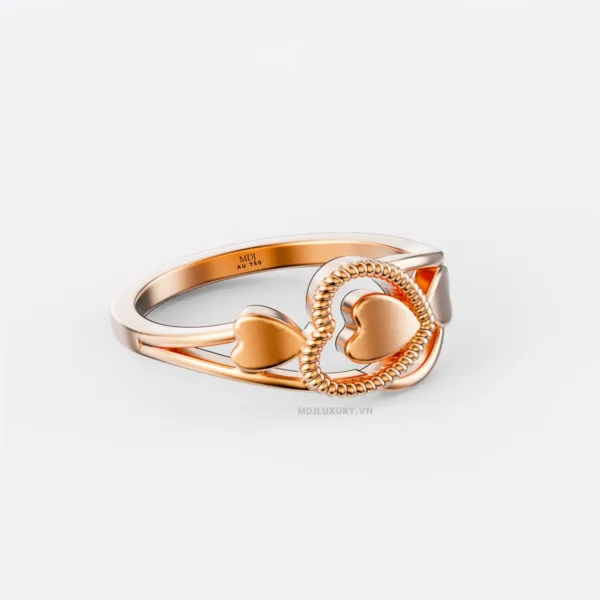 Nhẫn Đính Hôn Trái Tim 14K NNU270