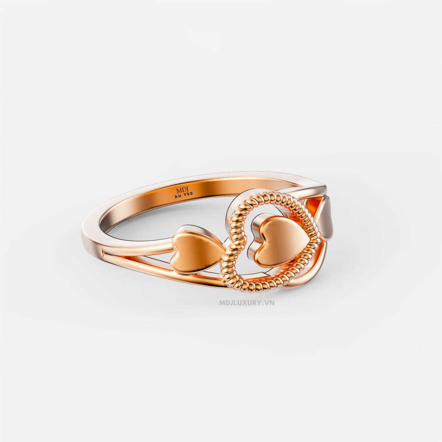 Nhẫn Đính Hôn Trái Tim 14K NNU270