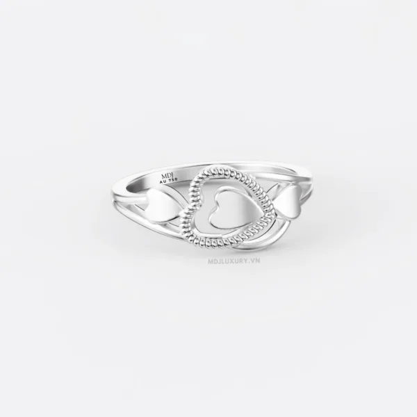 Nhẫn Đính Hôn Trái Tim 14K NNU270
