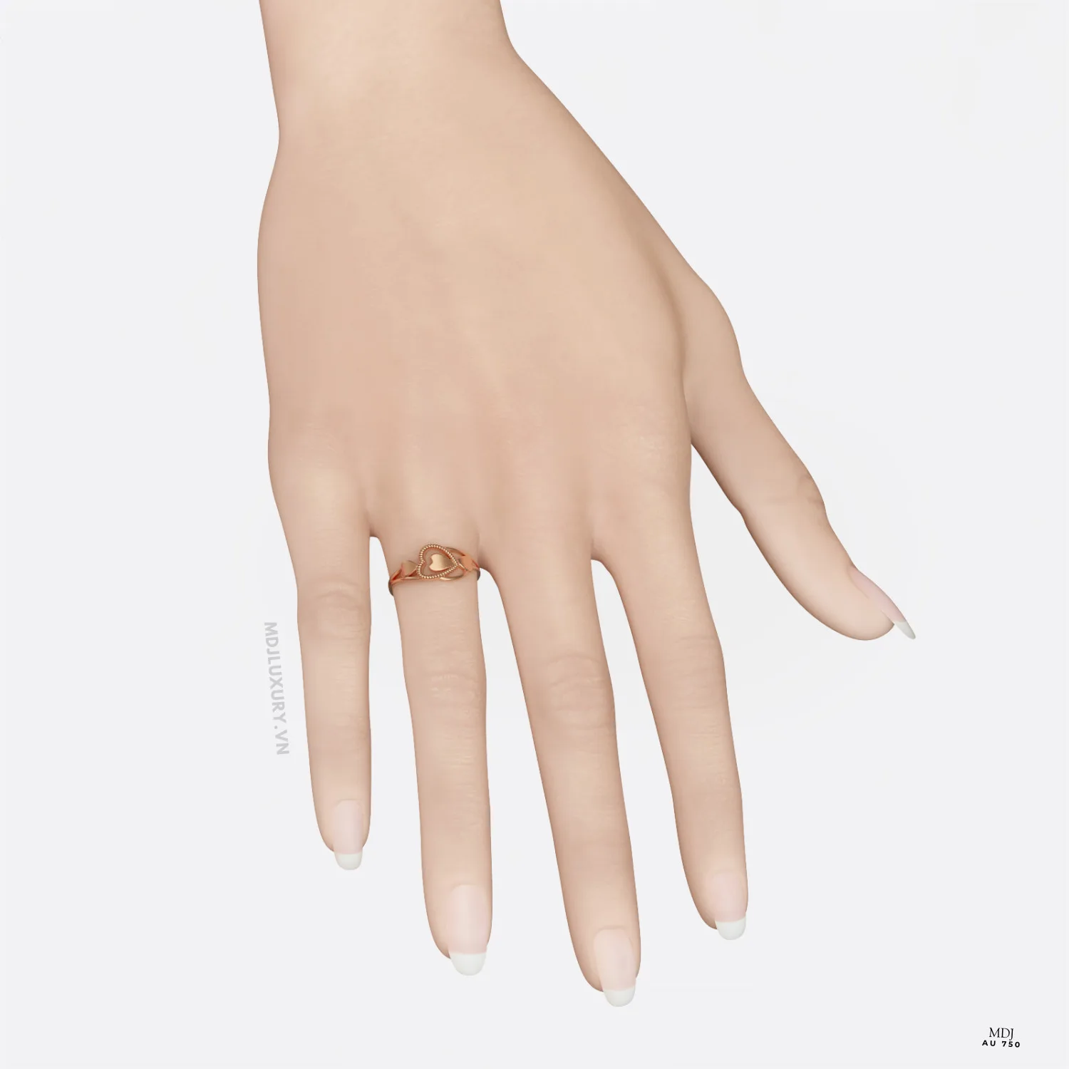 Nhẫn Đính Hôn Trái Tim 14K NNU270