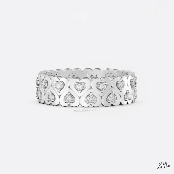 Nhẫn Đính Hôn Trái Tim 18K NNU271