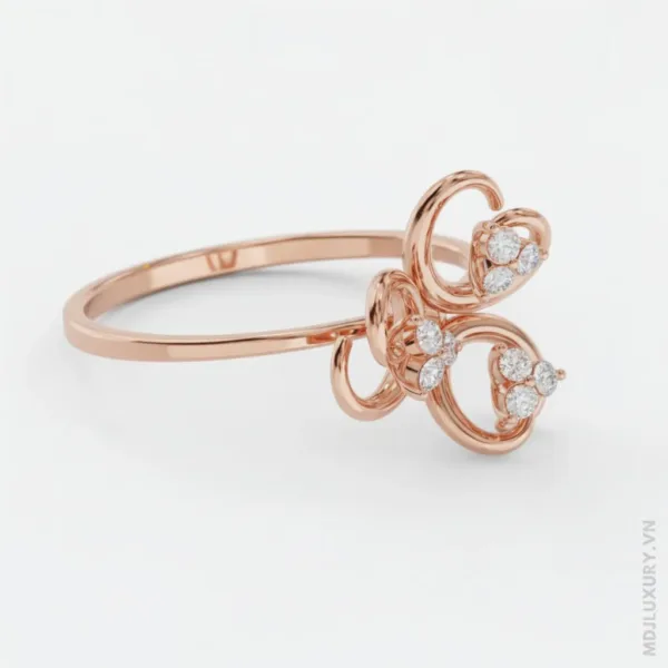 Nhẫn Cầu Hôn Vàng tây 14K MDJ Flower F015