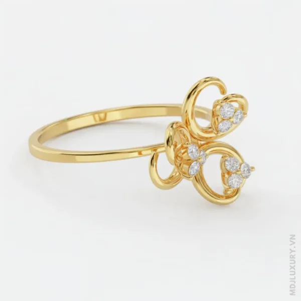 Nhẫn Cầu Hôn Vàng tây 14K MDJ Flower F015