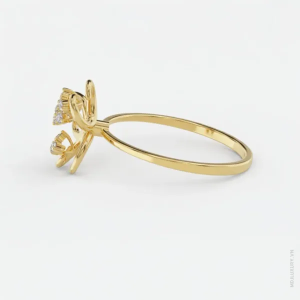 Nhẫn Cầu Hôn Vàng tây 14K MDJ Flower F015