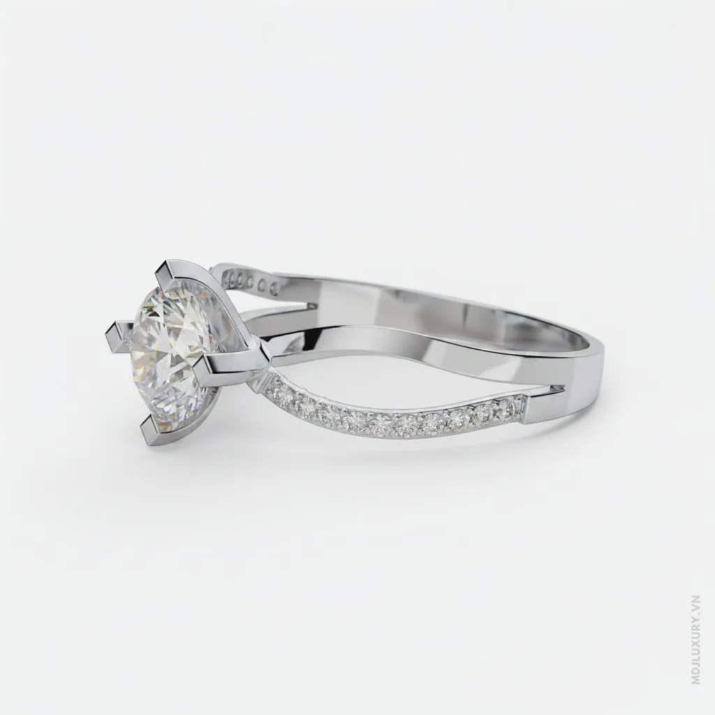 Nhẫn Nữ Vàng Tây đá Moissanite M9002