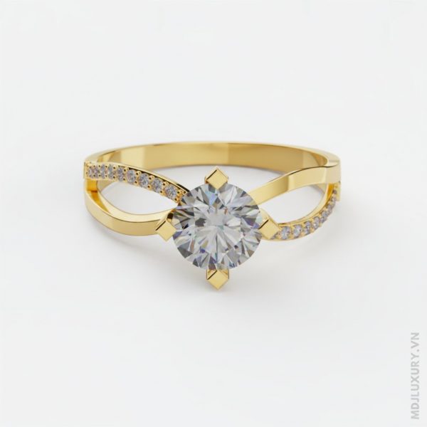 Nhẫn Nữ Vàng Tây đá Moissanite M9002