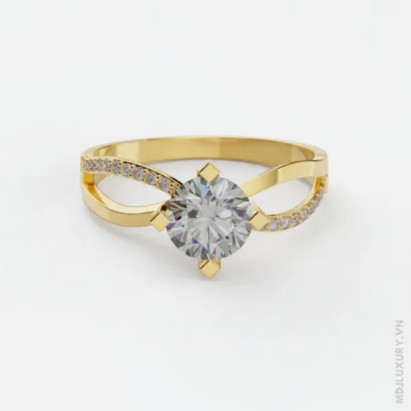 Nhẫn Nữ Vàng Tây đá Moissanite M9002