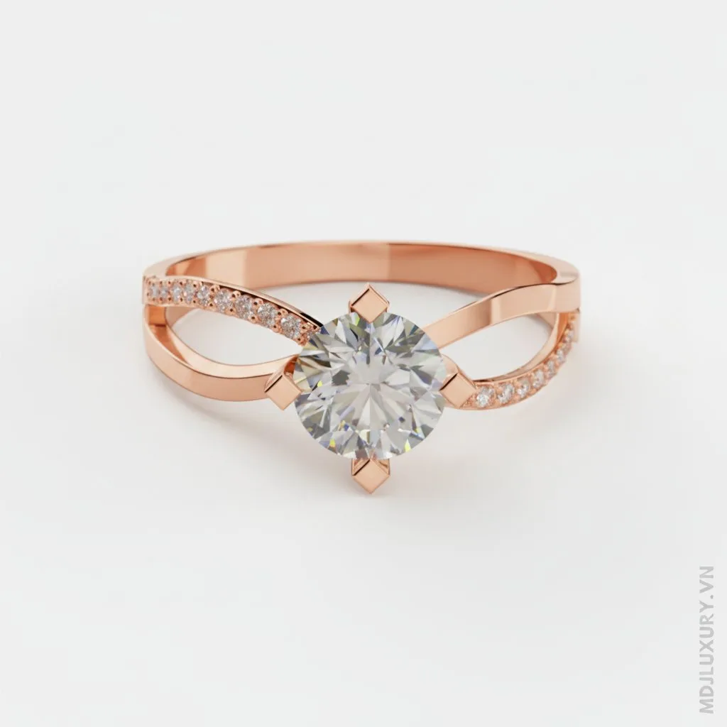 Nhẫn Nữ Vàng Tây đá Moissanite M9002
