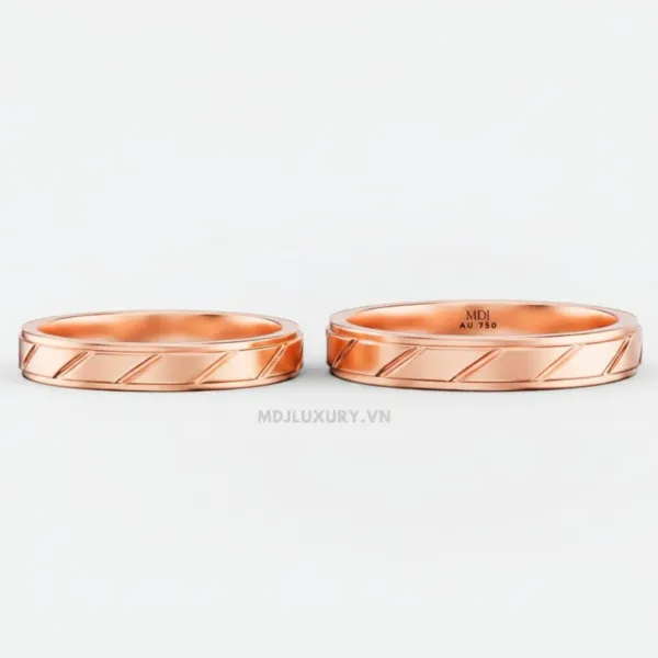 Nhẫn Cưới Vàng 18K, 14K MDJ LUXURY NC239