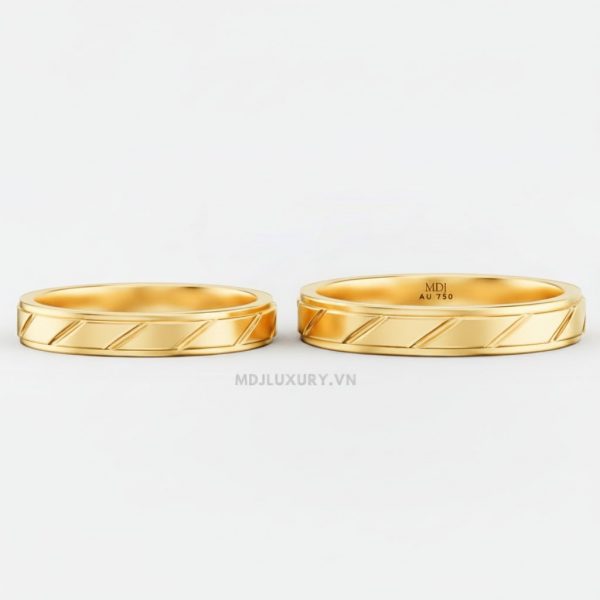 Nhẫn Cưới Vàng 18K, 14K MDJ LUXURY NC239