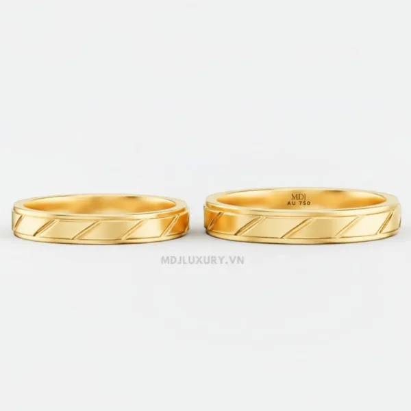 Nhẫn Cưới Vàng 18K, 14K MDJ LUXURY NC239