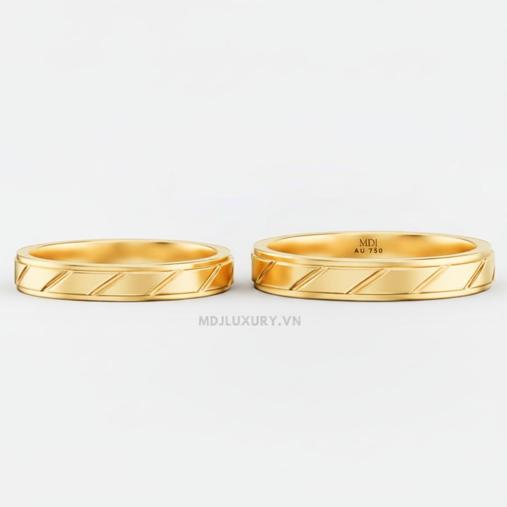 Nhẫn Cưới Vàng 18K, 14K MDJ LUXURY NC239 1 Nhẫn Cưới Vàng 18K, 14K MDJ LUXURY NC239