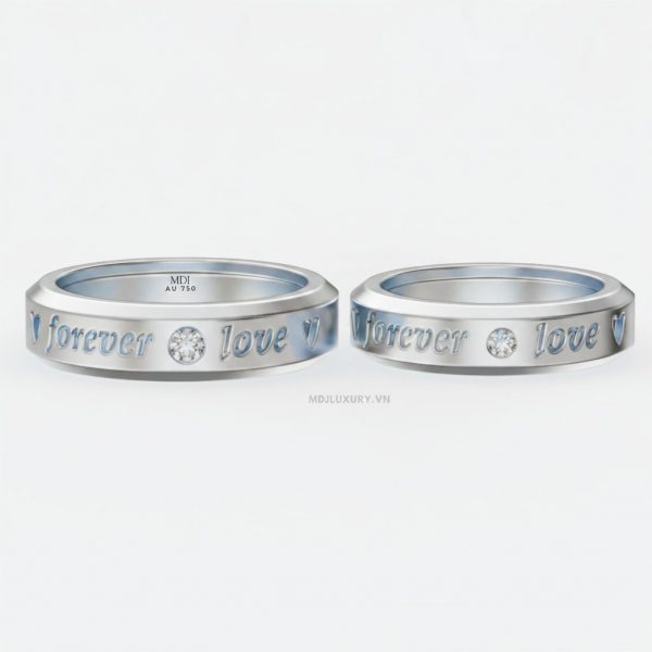 Nhẫn Cưới Love Kim Cương Cao Cấp NC241 18 Nhẫn Cưới Love Kim Cương Cao Cấp NC241