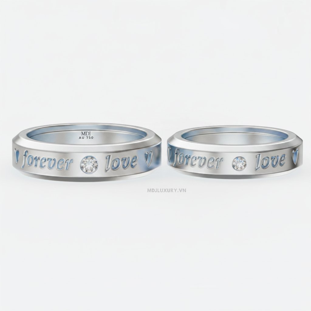 Nhẫn Cưới Love Kim Cương Cao Cấp NC241 9 Nhẫn Cưới Love Kim Cương Cao Cấp NC241