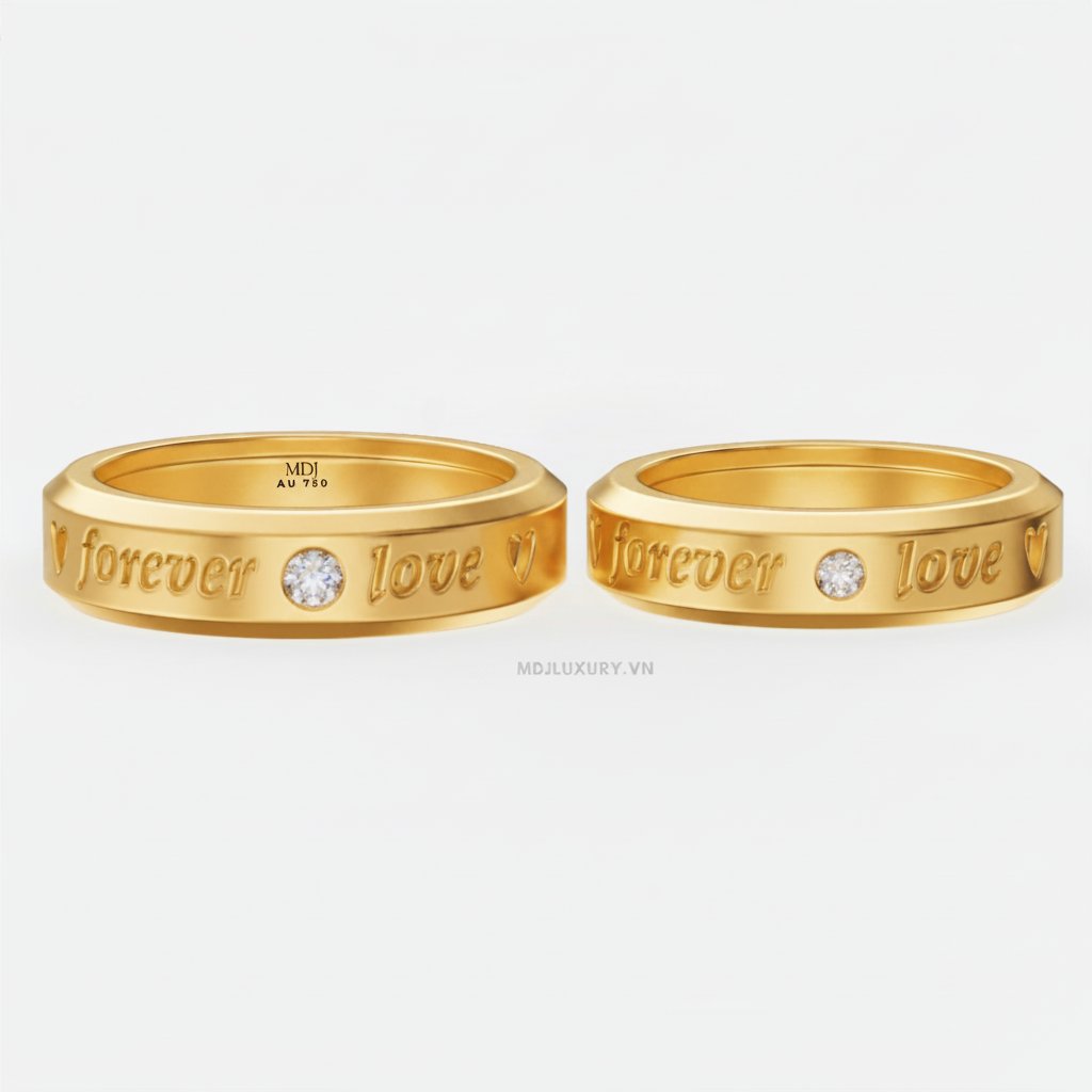 Nhẫn Cưới Love Kim Cương Cao Cấp NC241 1 Nhẫn Cưới Love Kim Cương Cao Cấp NC241