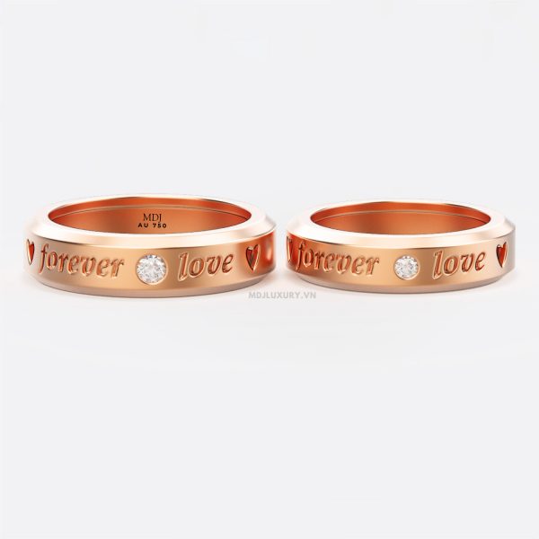 Nhẫn Cưới Love Kim Cương Cao Cấp NC241