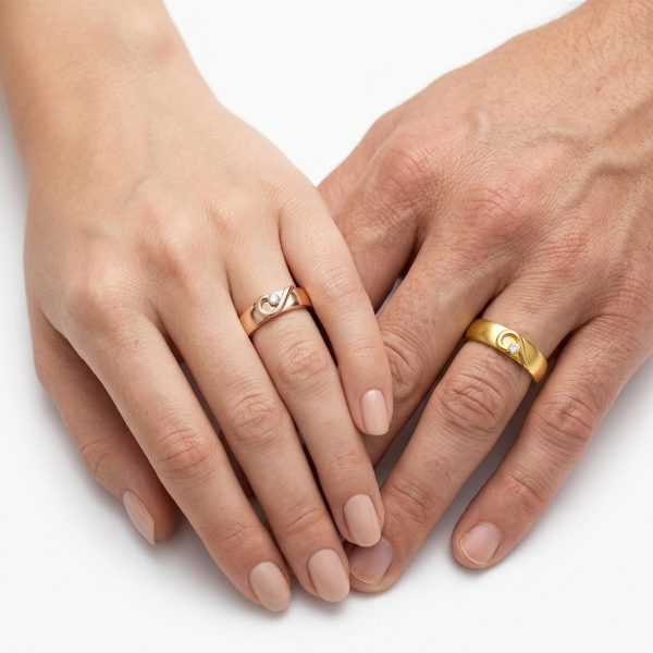 Nhẫn cưới vàng trái tim NC62